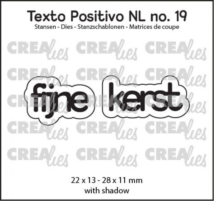 Snijmal - Tekst Positivo - nr 19 - fijne kerst