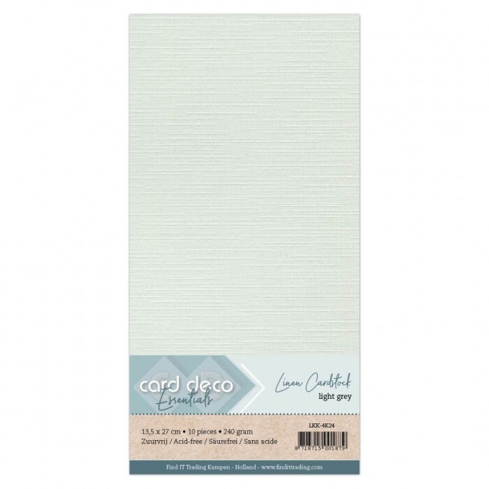 Card deco linnenkarton light grey