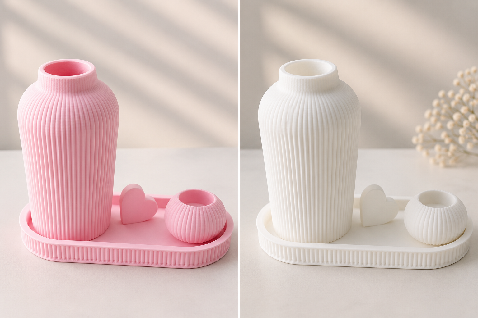 Vaas Set met Plateau | 3D-geprint | 25cm