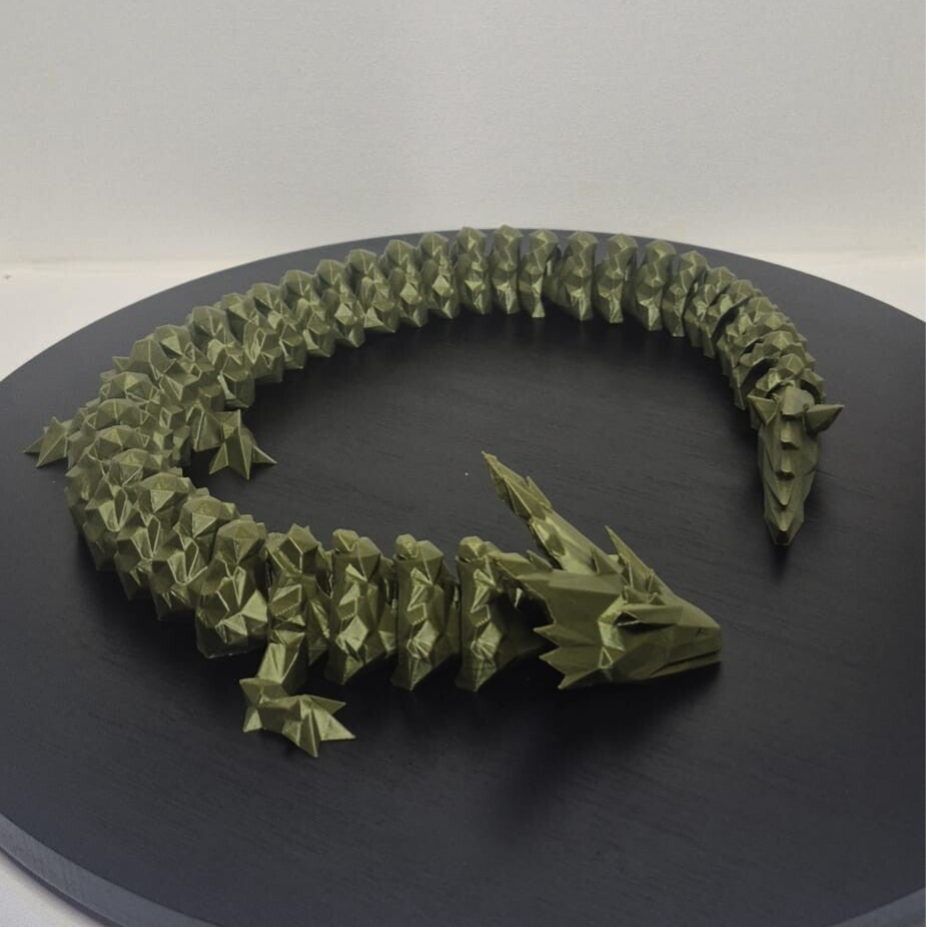 Flexi Kristallen Draak | 60 cm | 3D Geprint