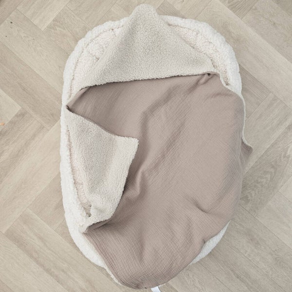 Omslagdoek Teddy Beige - Hydrofiel Taupe