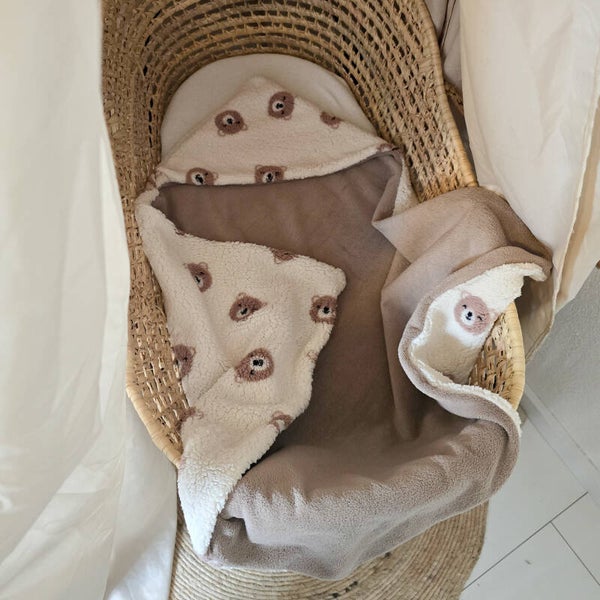 Omslagdoek Teddy Bears Ecru