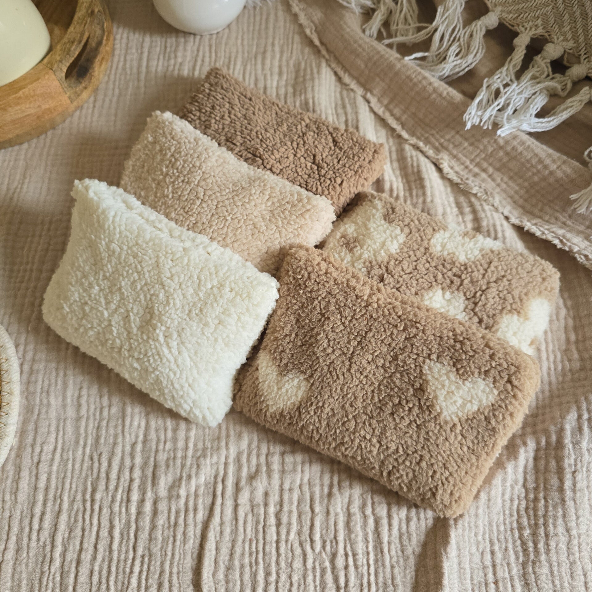 Sensorische Pittenzak | SET Teddy LoveFlower Taupe