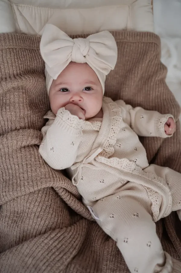 Lillemoon | Pointelle Overslag Boxpakje | Almond