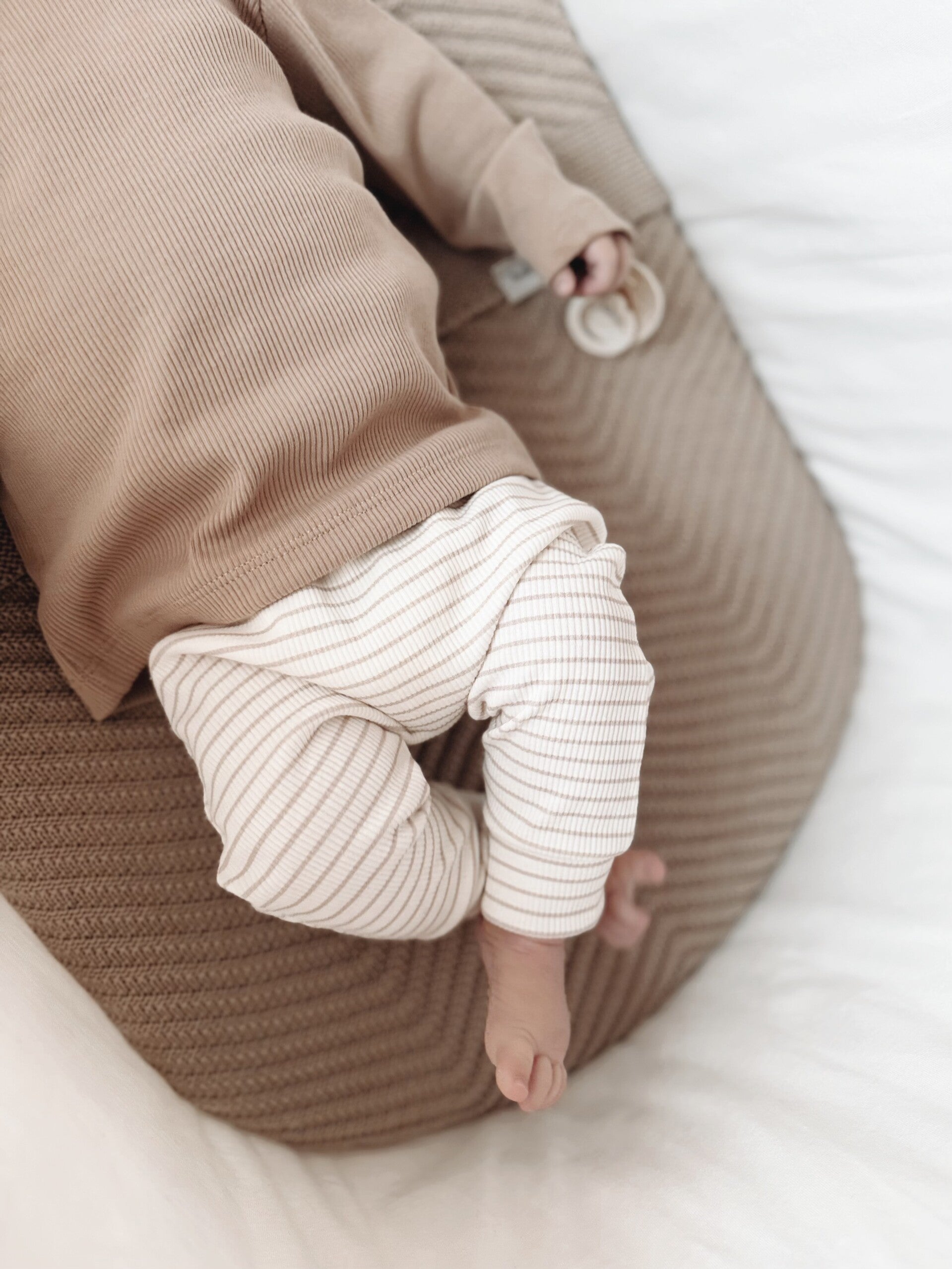 Broekje | BabyRib Beige Stripes