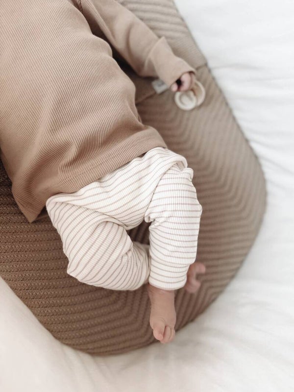 Broekje | BabyRib Beige Stripes