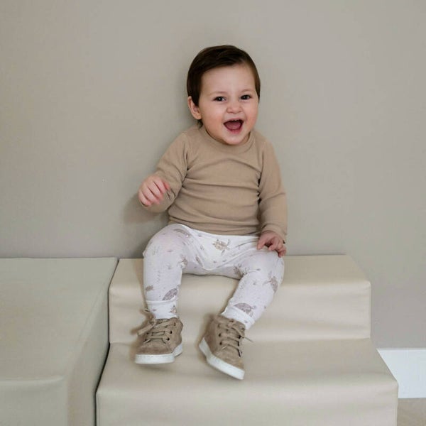 Shirt BabyRib Donker Beige | Ruffle optioneel.