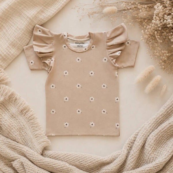Shirt Dots Flower | Ruffle optioneel.