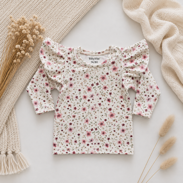 Shirt Bessenbloesem | Ruffle optioneel.
