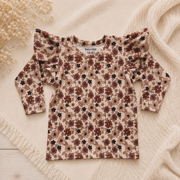 Shirt Vintage Flower | Ruffle optioneel.