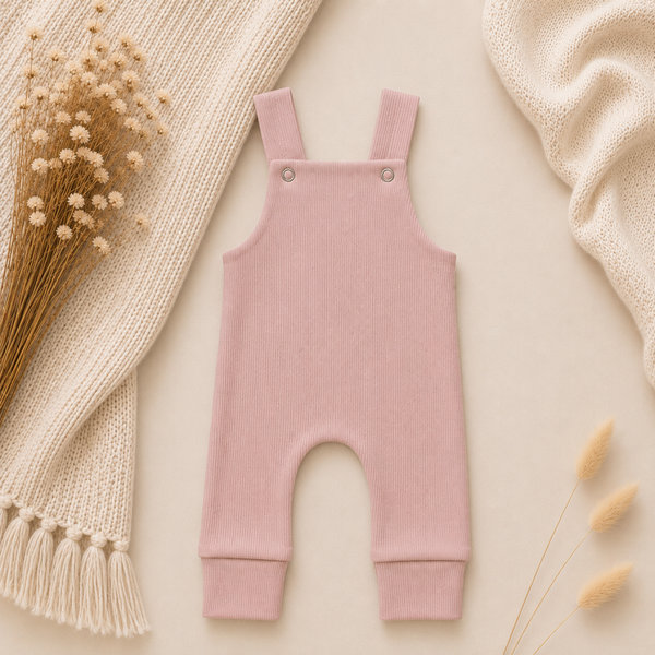 Tuinbroekje | BabyRib Zacht Roze