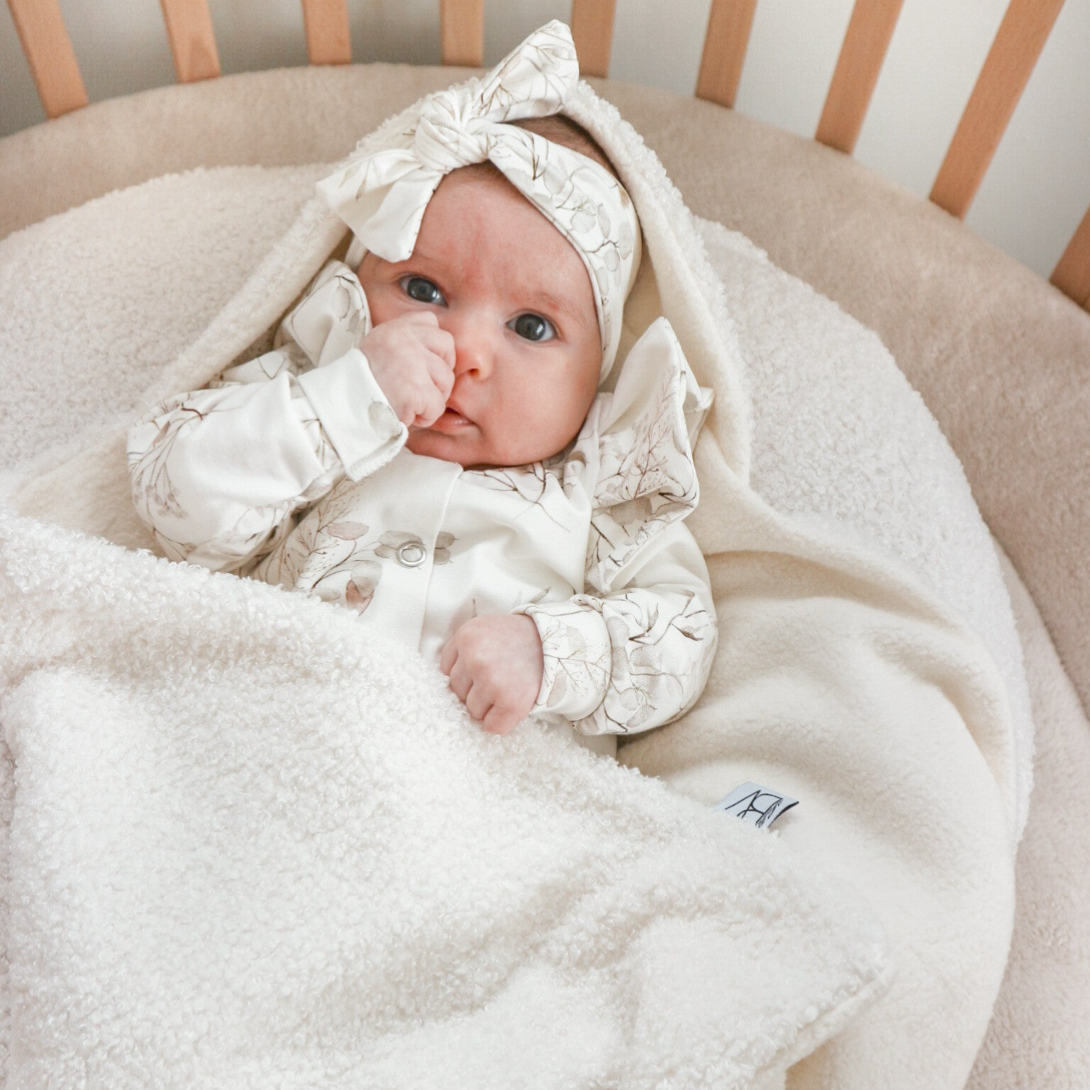 Omslagdoek Teddy Off White