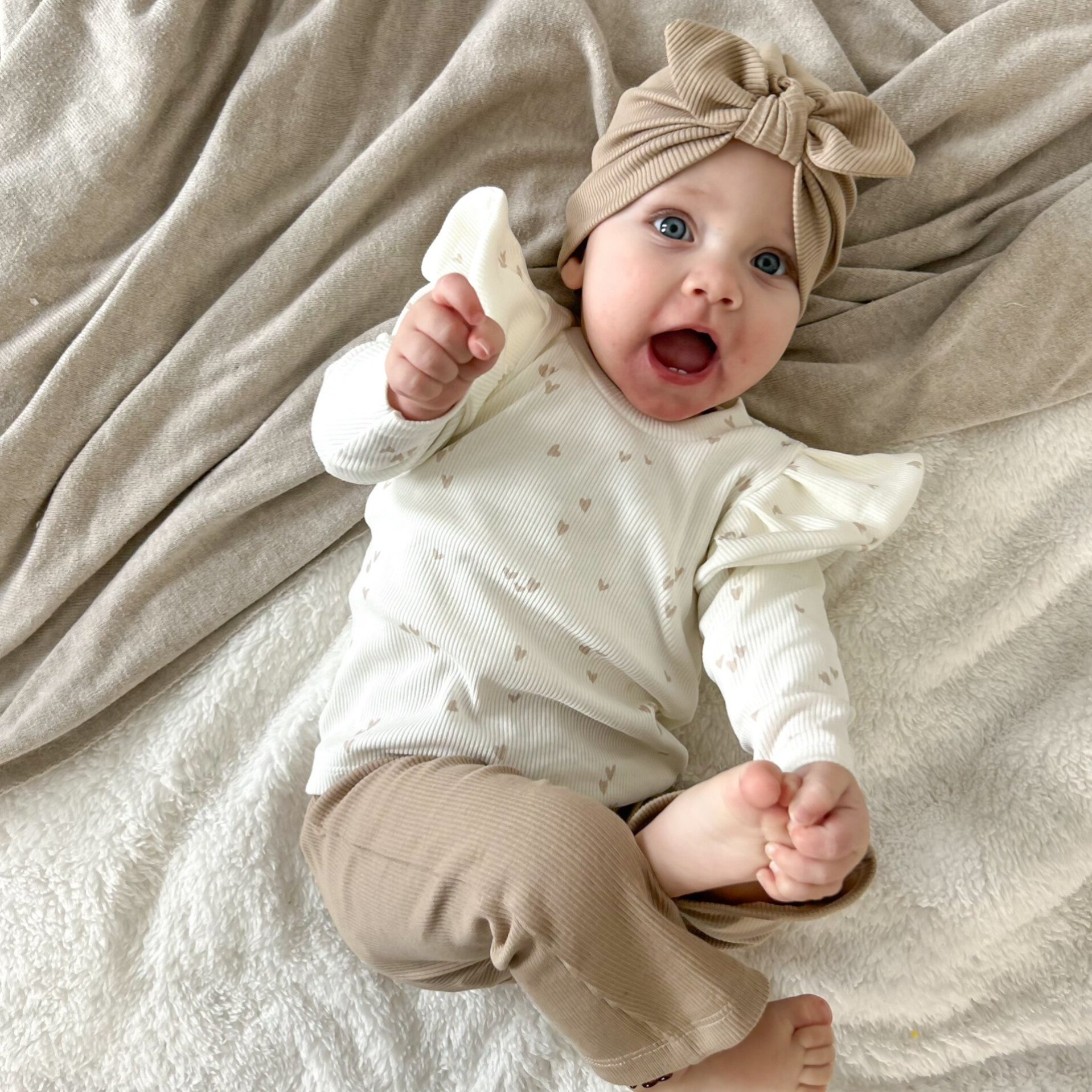 Shirt BabyRib Hearts | Ruffle optioneel.