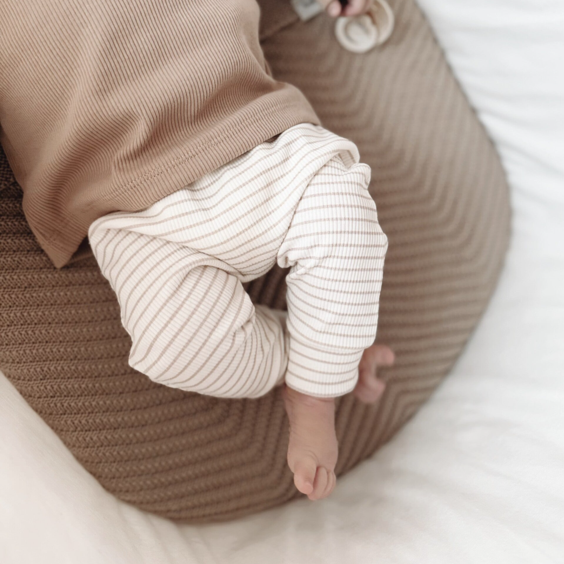Babyrib Beige Stripe Pants