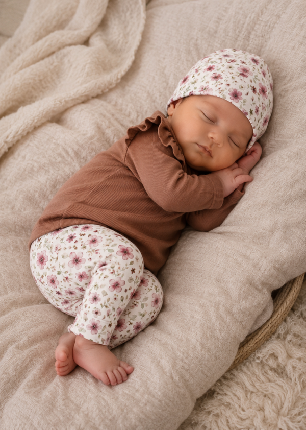 Broekje | BabyRib Pink Blossem