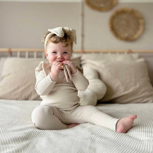 Shirt BabyRib Natural Beige | Ruffle optioneel.