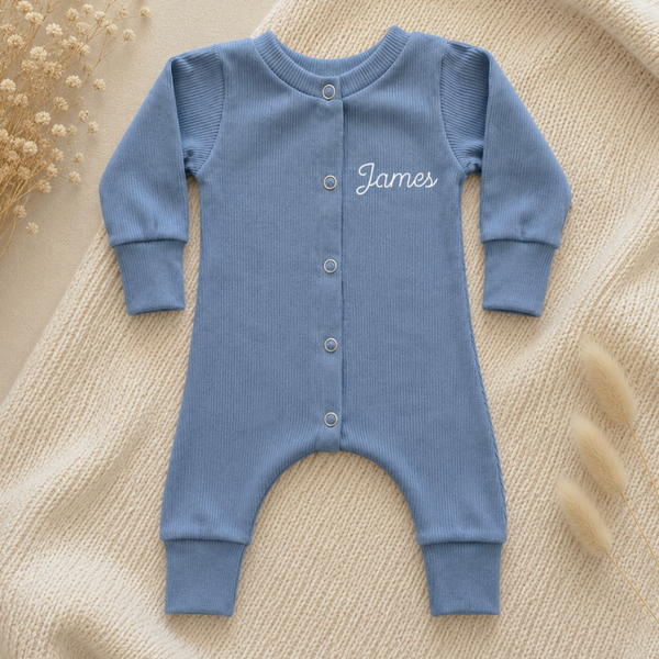 Boxpakje | BabyRib Jeans Blauw + Naam
