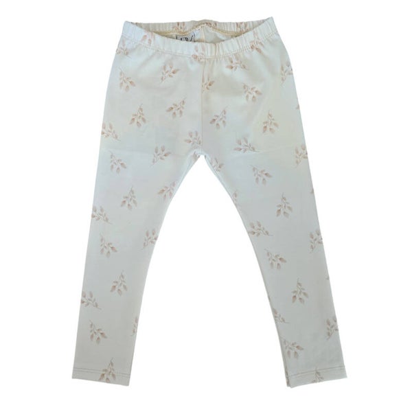 SALE - Beige Leaves pants