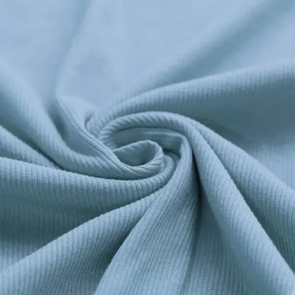 Shirt BabyRib Zacht Blauw | Ruffle optioneel.