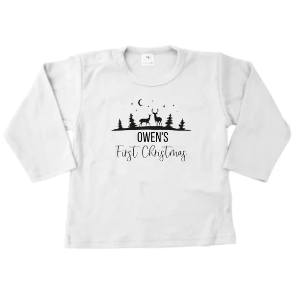 Shirtje First Christmas met naam