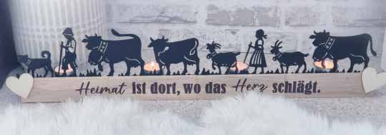 Aufsteller 'Scherenschnitt-Alpaufzug'