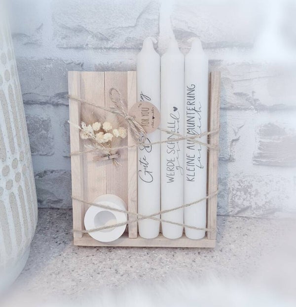 Kerzen-Set 'Gute Besserung'