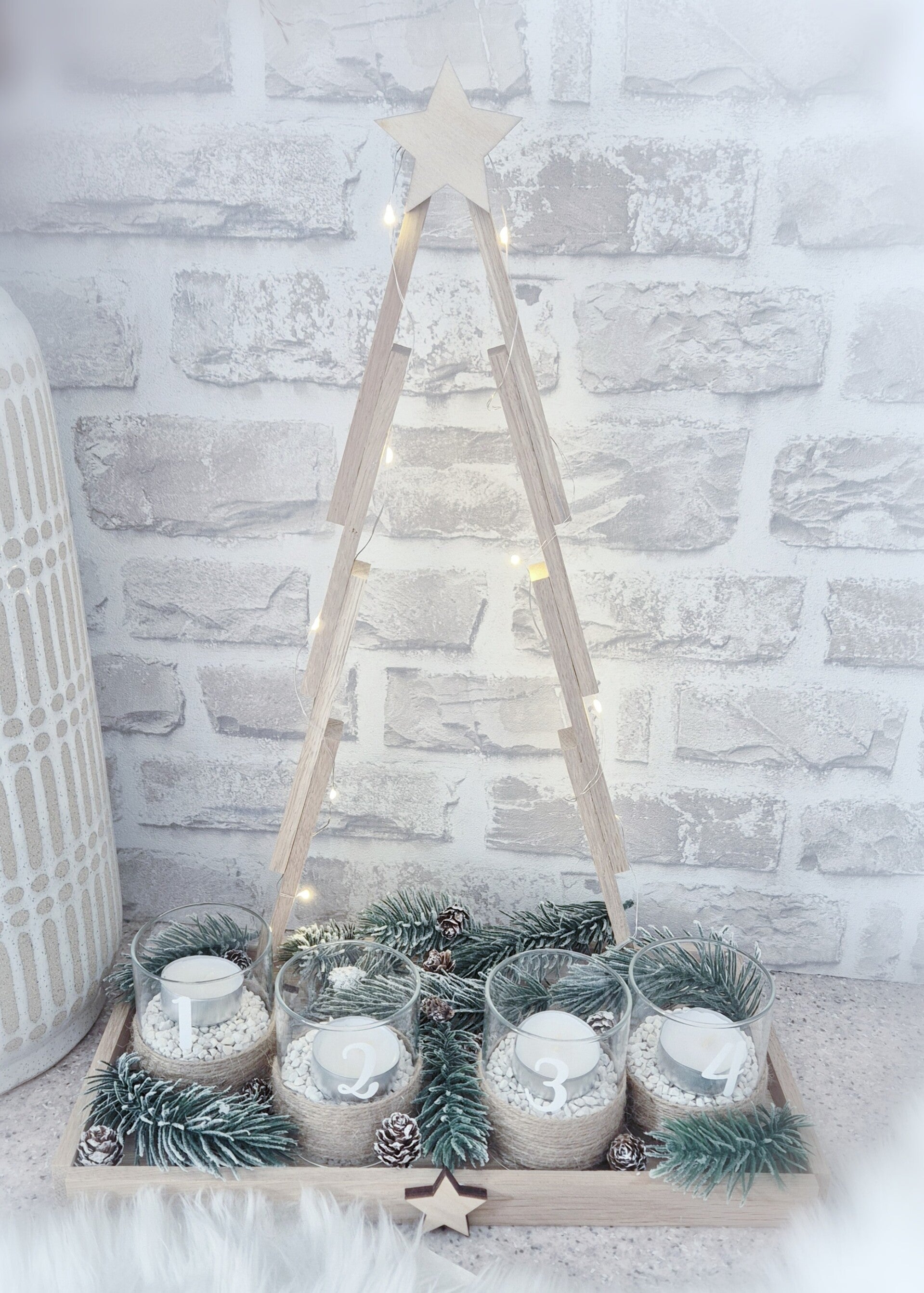 Adventsaufsteller 'Klötzchentanne'