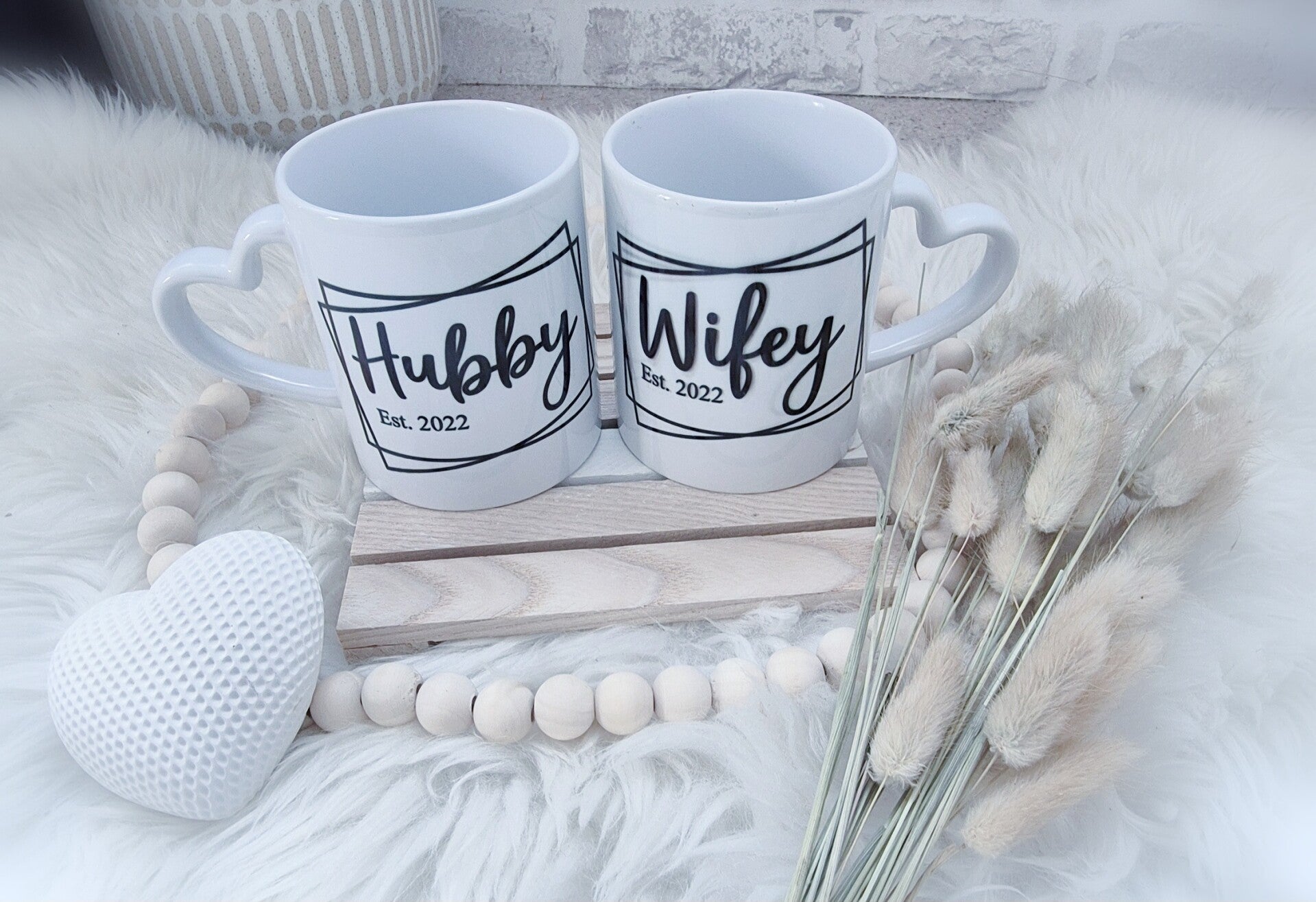 Tassen-Set 'Hubby & Wifey'