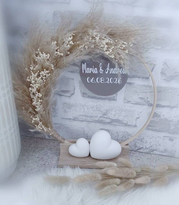 Trockenblumenring 'Hochzeit'