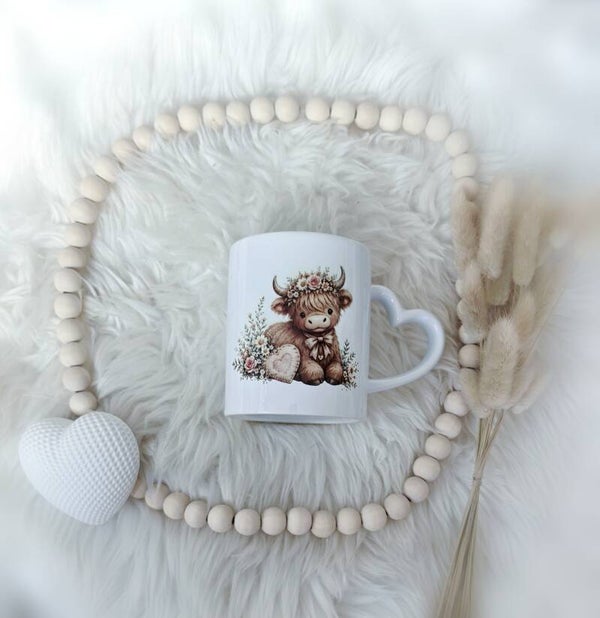 Herzens-Tasse "Kuhliebe" mit Herz-Henkel