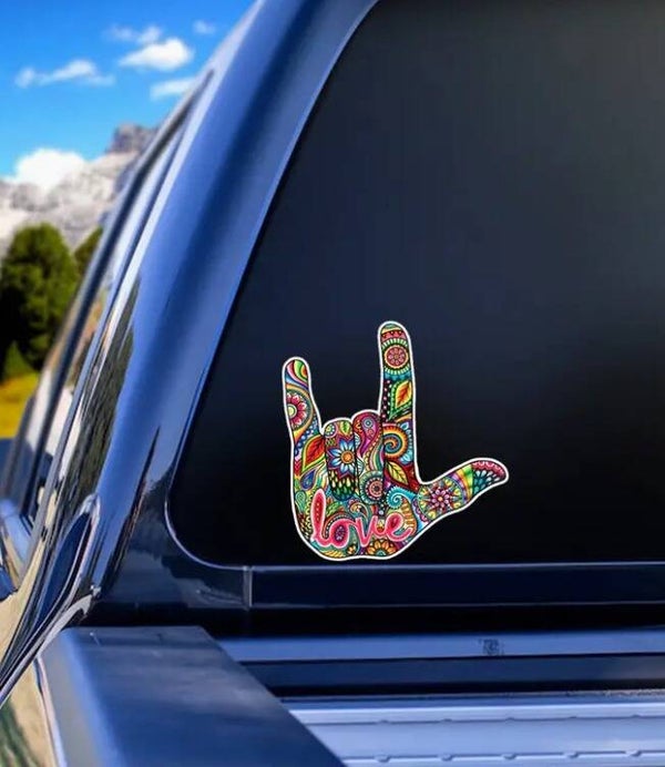 wordt verwacht : I love you sticker