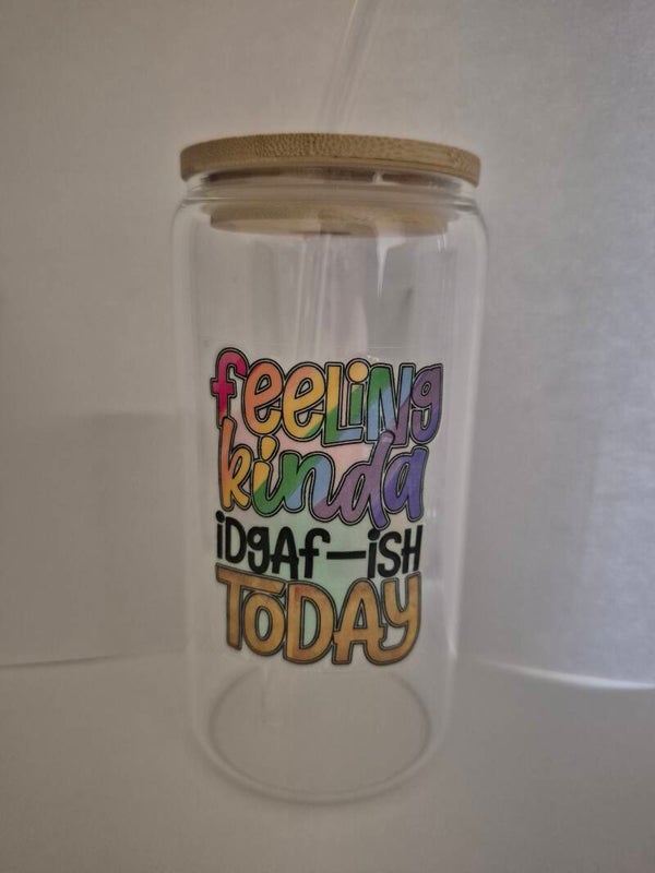 Drinking glass with attitude