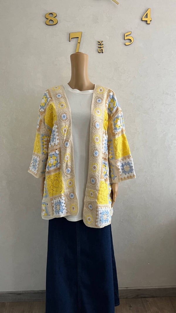 Gilet crochet long