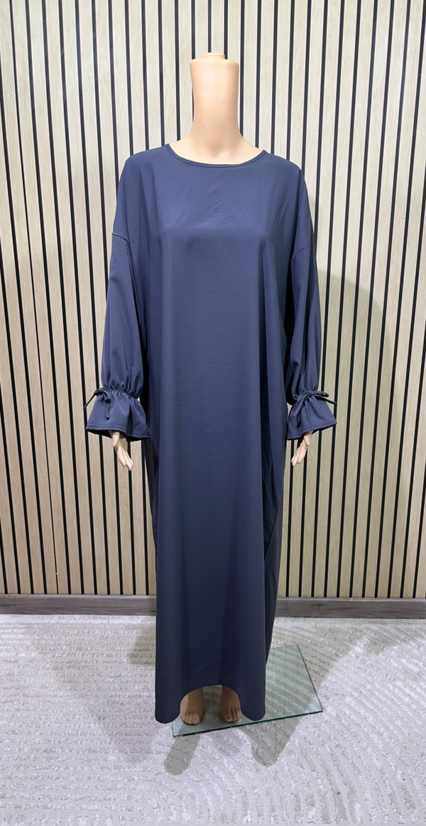 Abaya soie de médine avec noeud