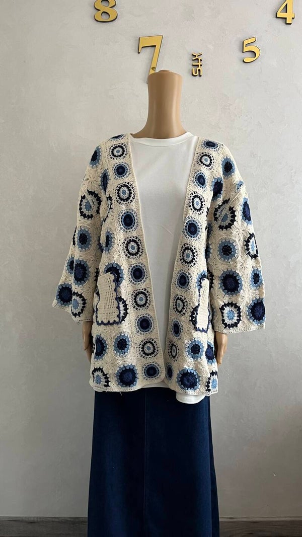 Gilet crochet long