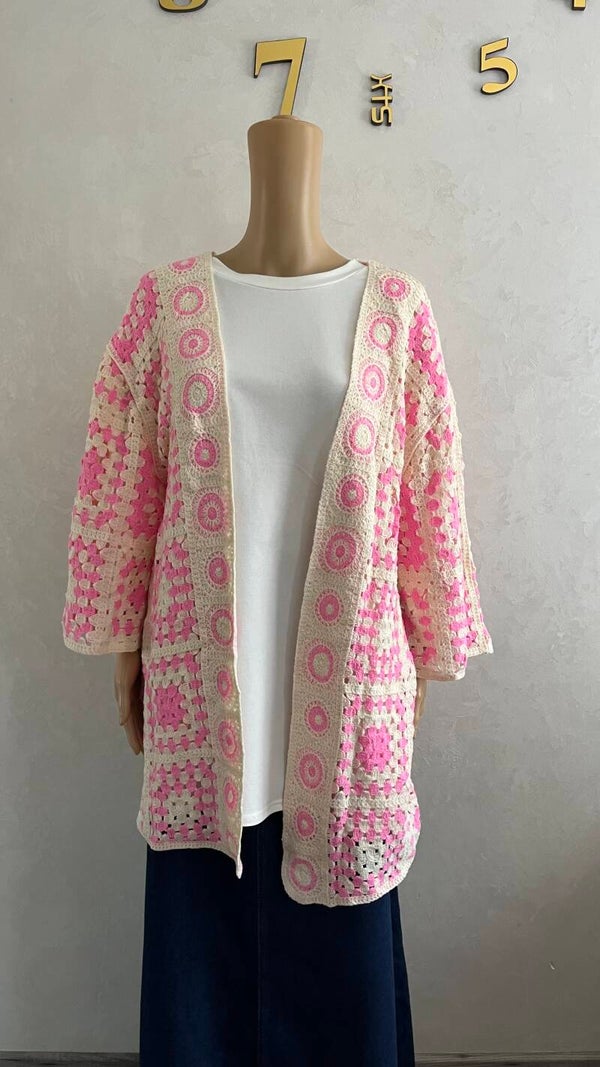 Gilet crochet long