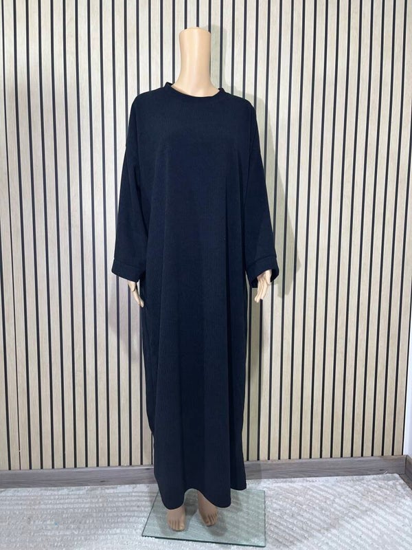 Robe côtelé manche droite