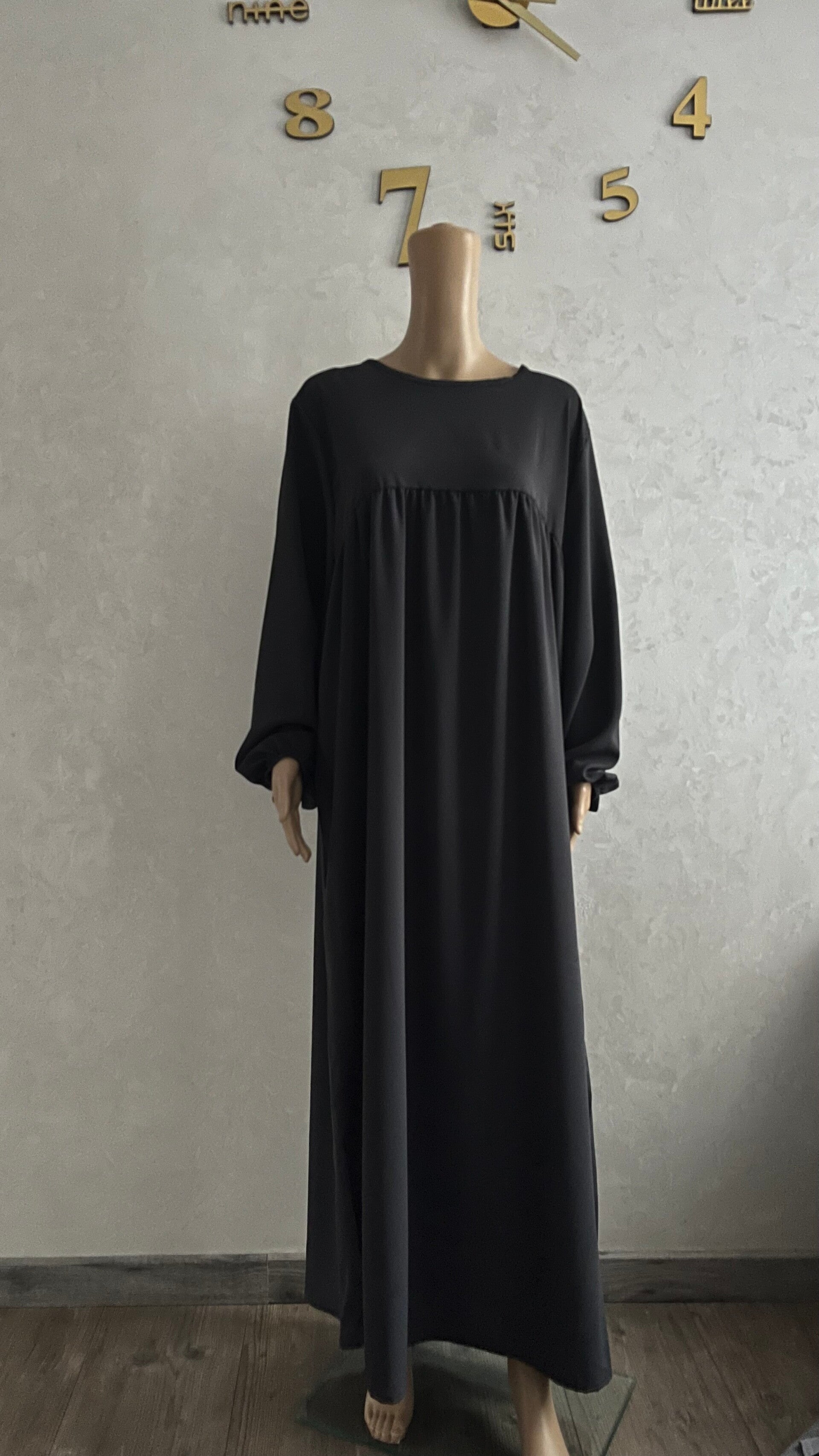 Abaya manche ballon soie de médine