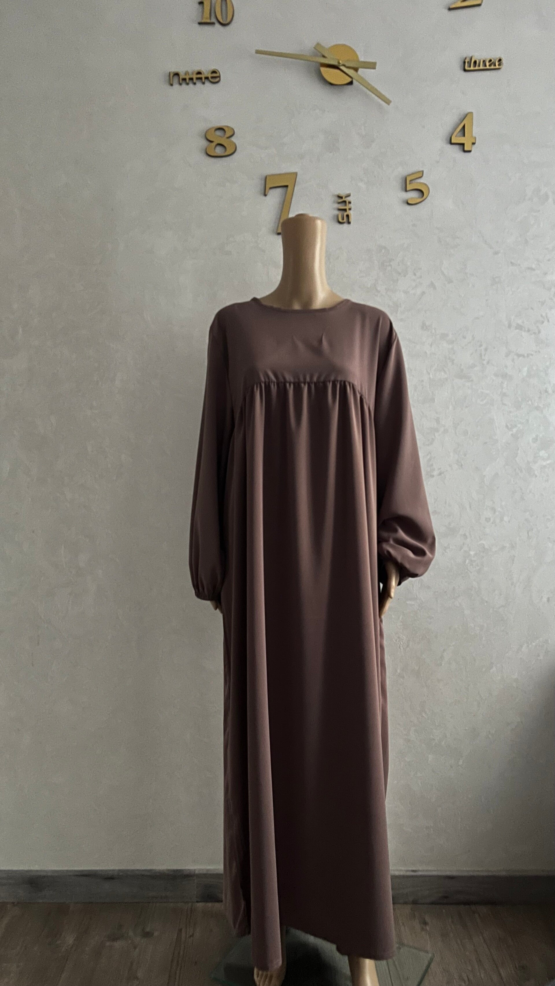 Abaya manche ballon soie de médine