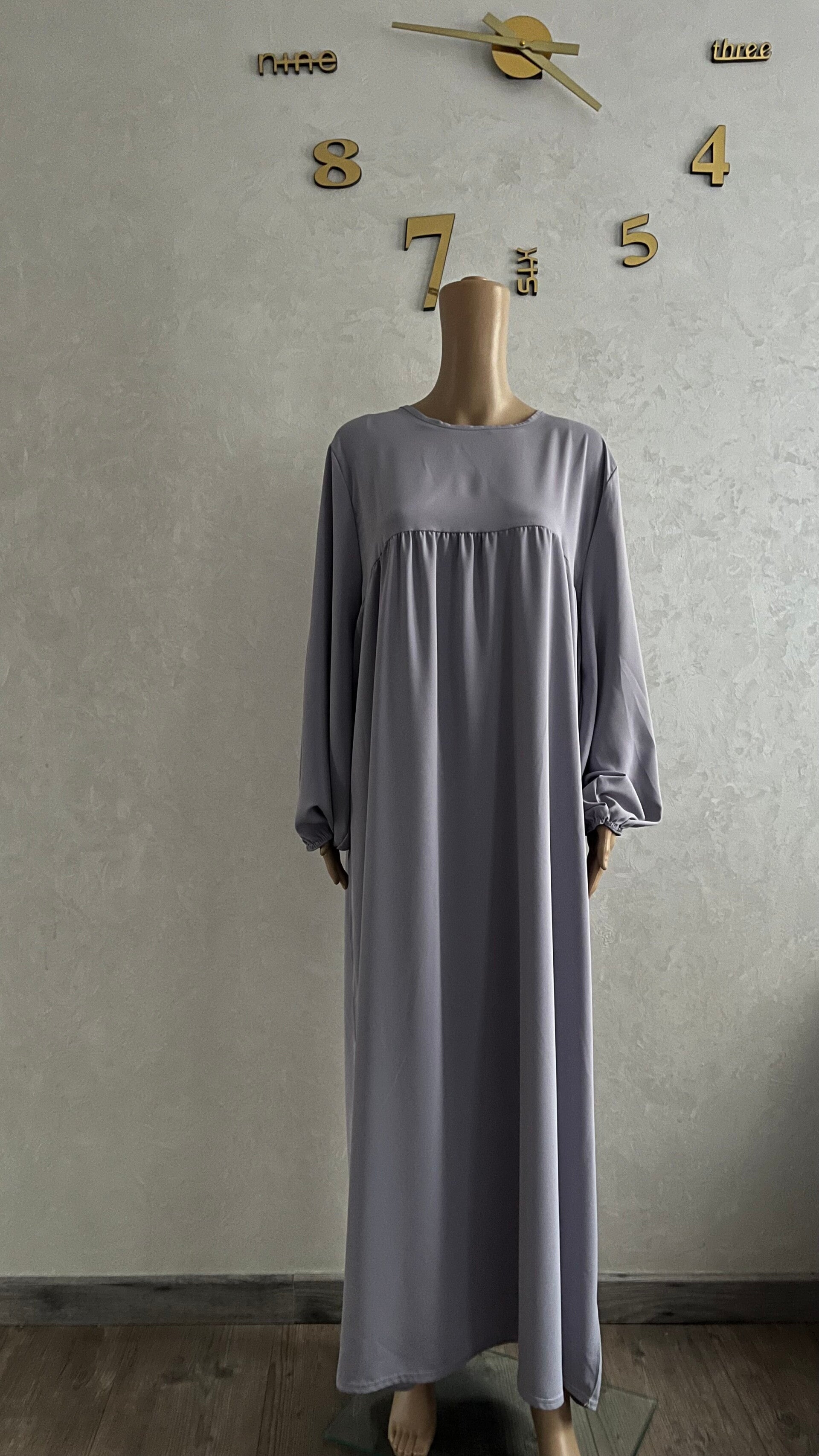 Abaya manche ballon soie de médine