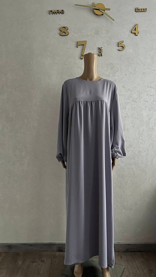 Abaya manche ballon soie de médine