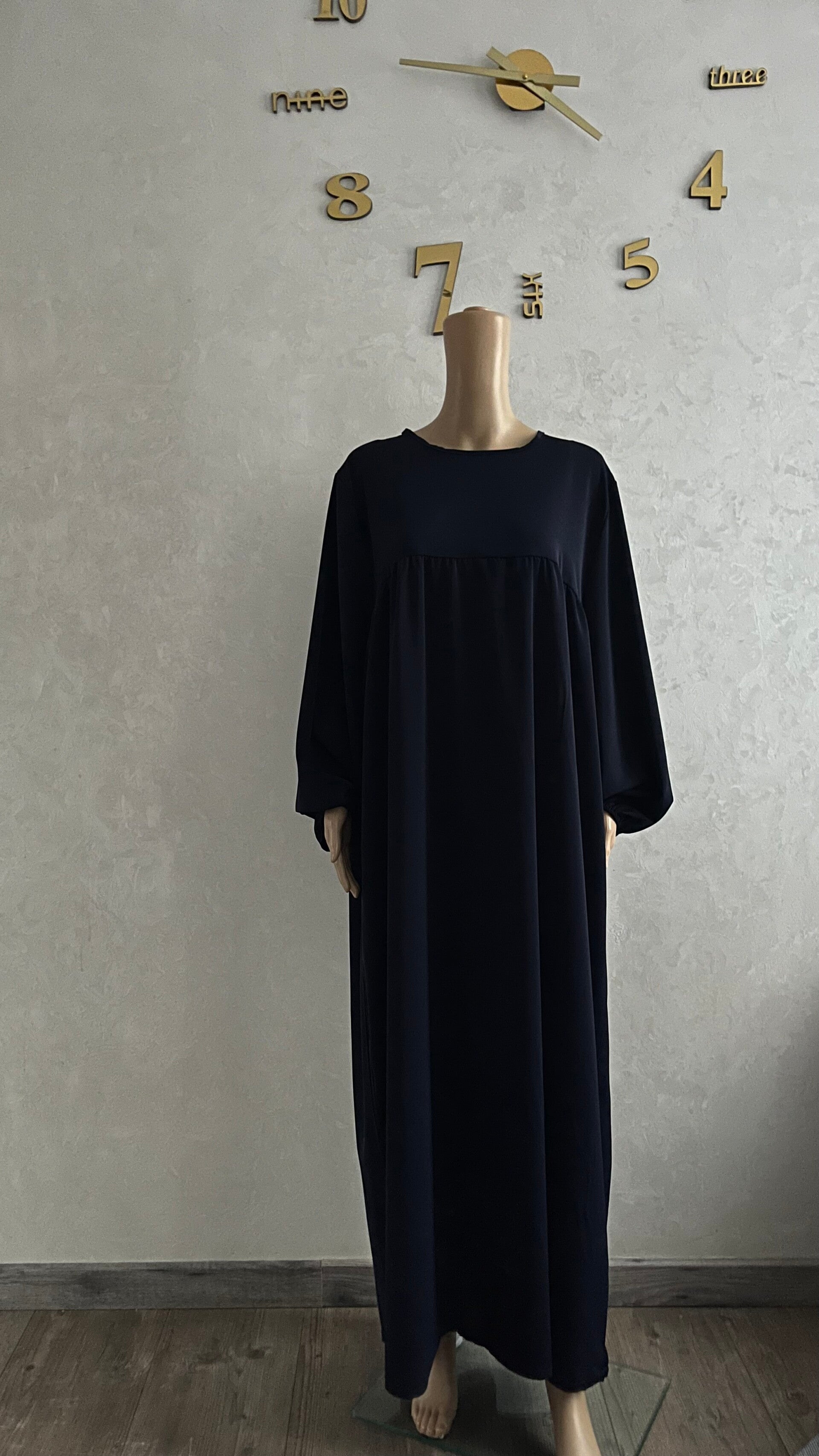 Abaya manche ballon soie de médine