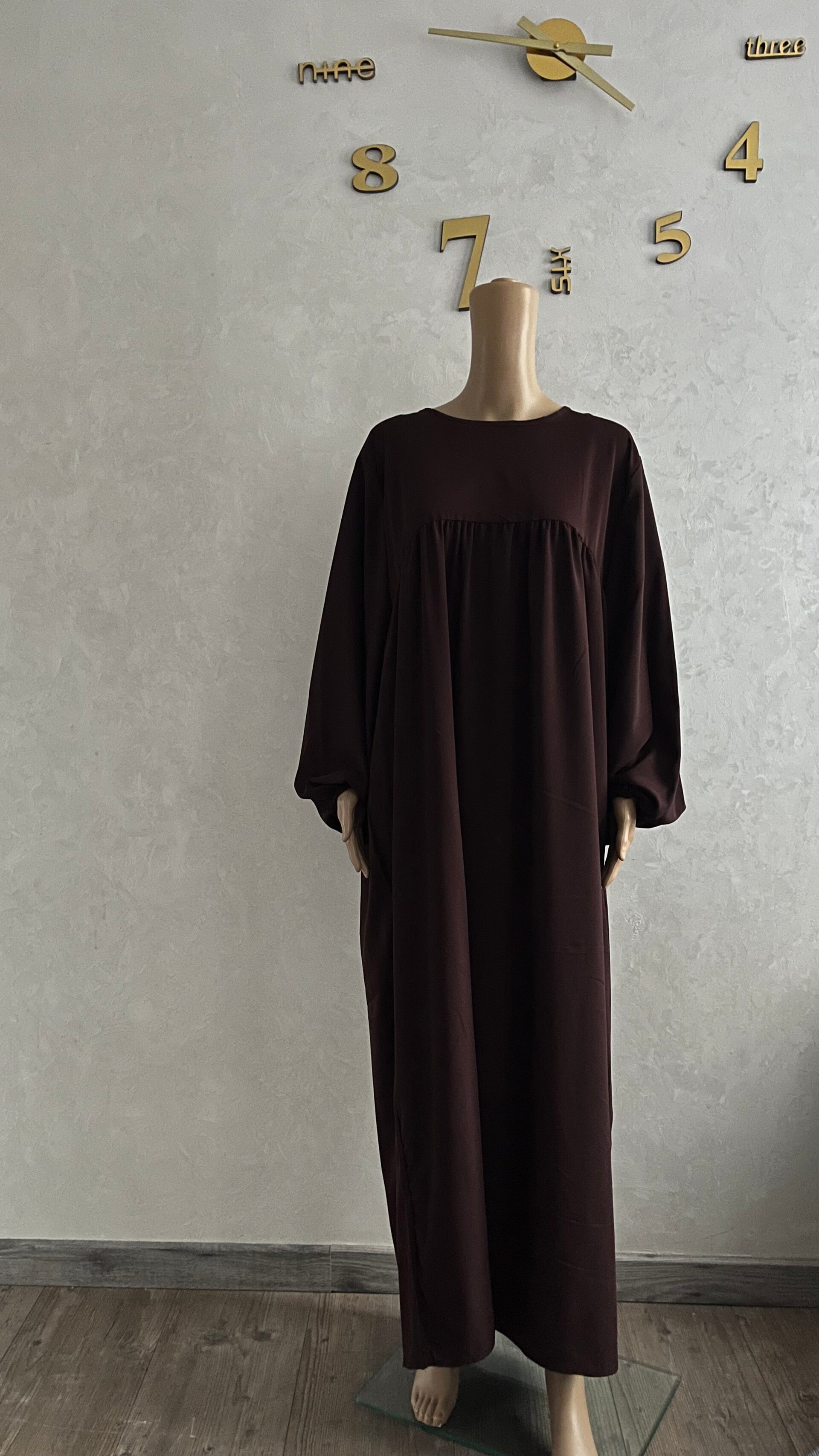 Abaya manche ballon soie de médine