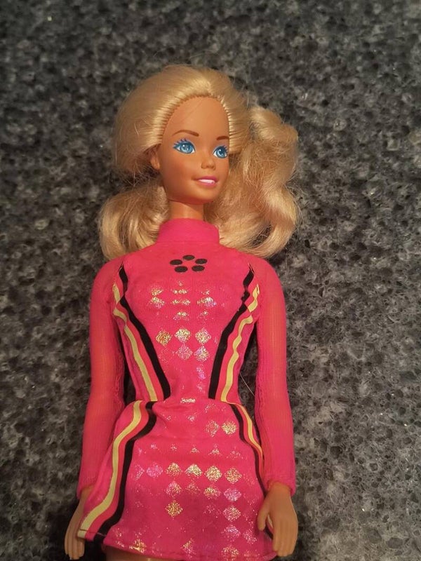 Original Mattel Barbie Doll in pink sports dress- 1966 Malaysia