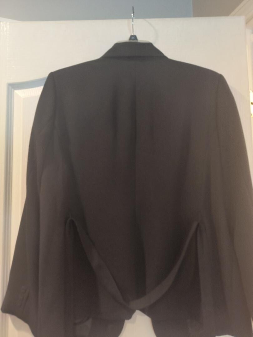 Black womens casual jacket/blazer with back tie-  Size 16