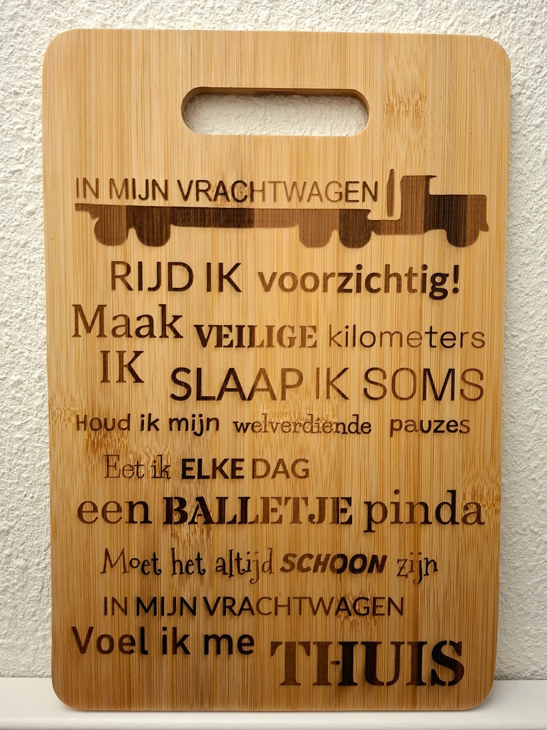 In mijn vrachtwagen..