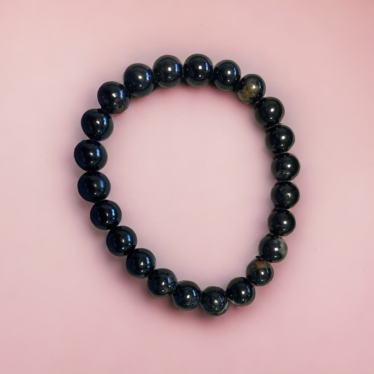 Bracelet Tourmaline Noire avec Quartz 8mm