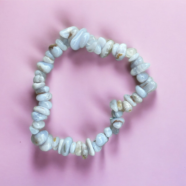 Bracelet Baroque Calcédoine Bleue