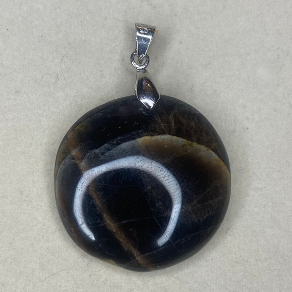 Pendentif Pierre de Lune Noire 1