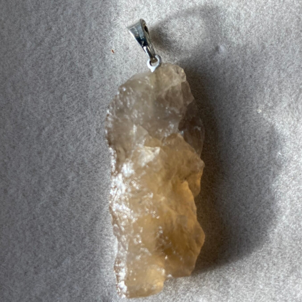 Pendentif Véritable Citrine Naturelle brute 3